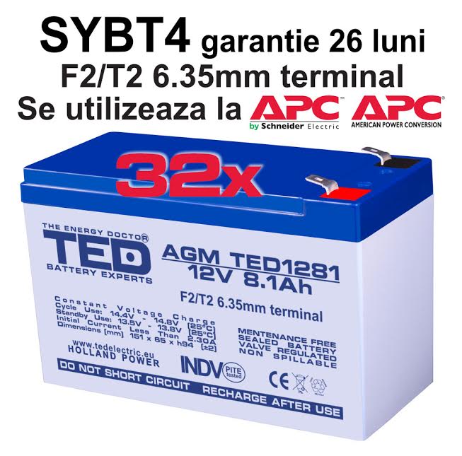 Acumulatori compatibili APC SYBT4 din Olanda 